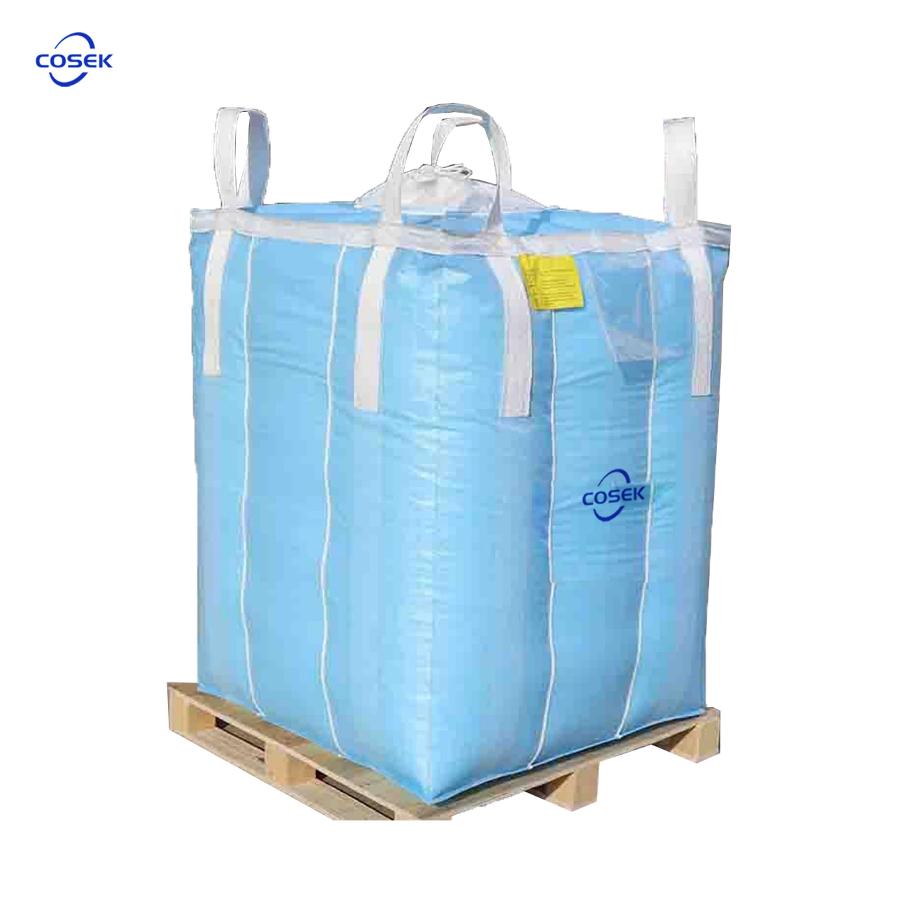 COSEK Light Blue Food Grade Ton Bag Visible Content Design Edible Sugar/Flour/Grain Container Bag