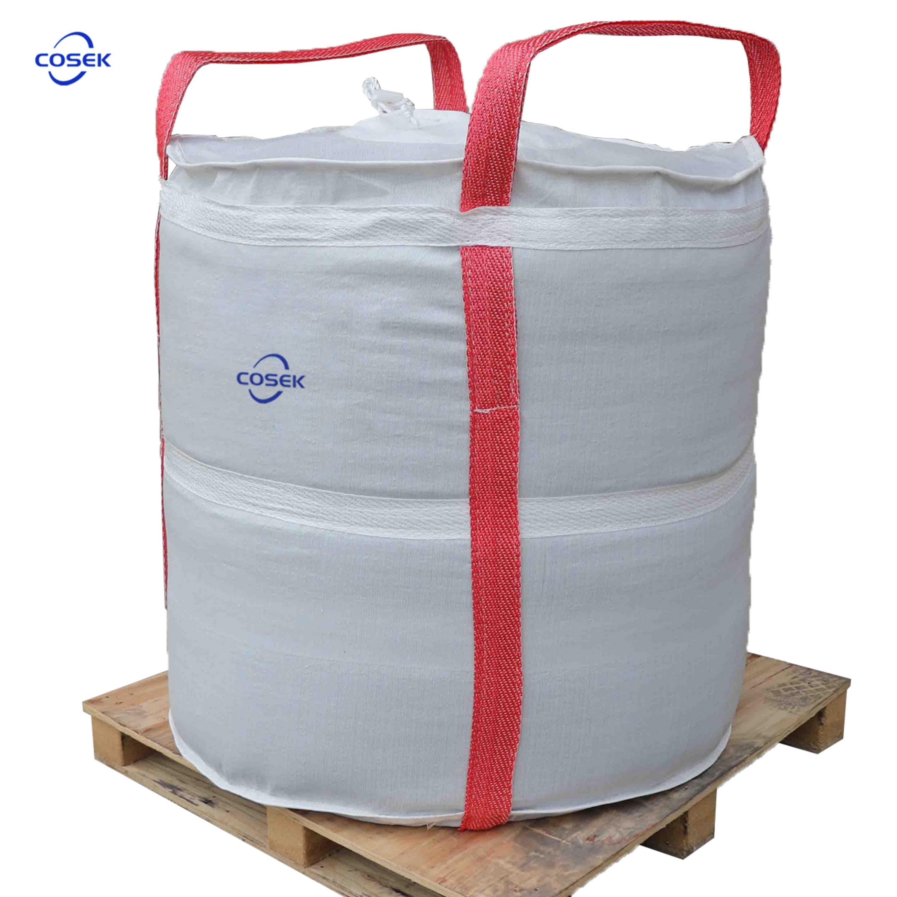 COSEK white cylindrical ton bag liquid/powder material leak proof packaging