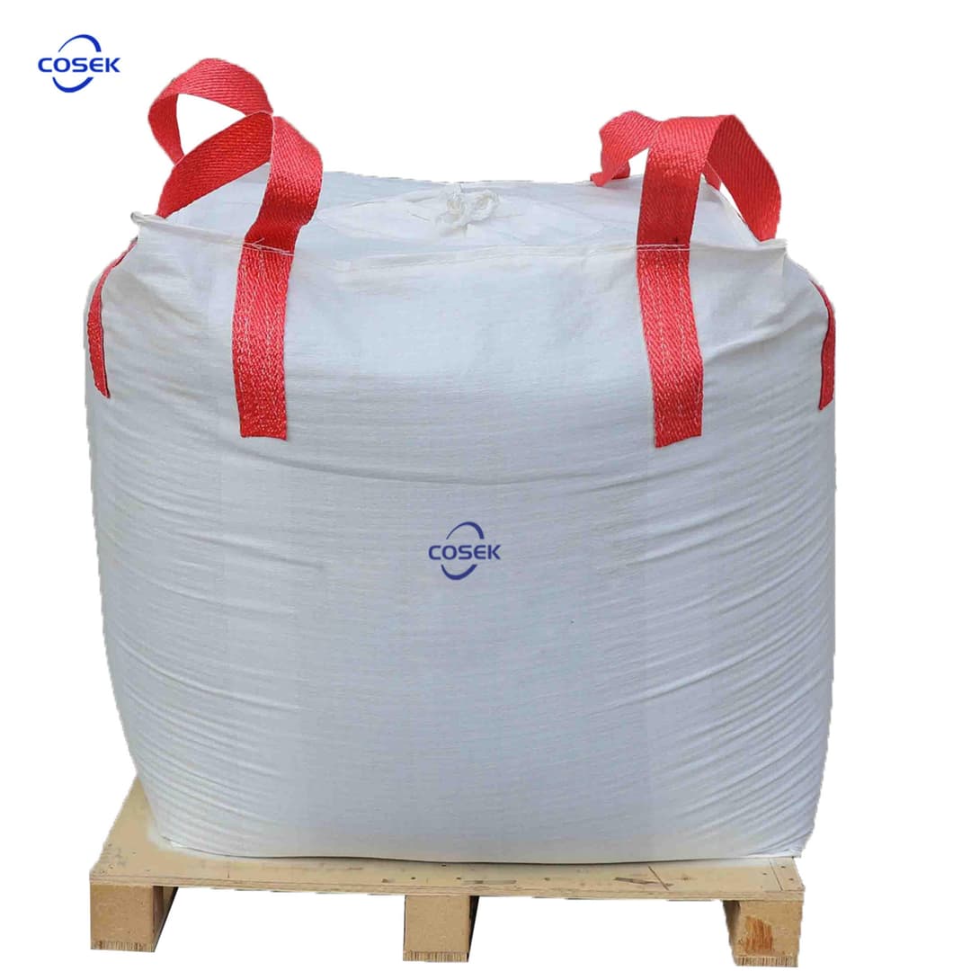 COSEK white universal ton bag, red handle, convenient container bag, suitable for multiple scenarios, large capacity bag