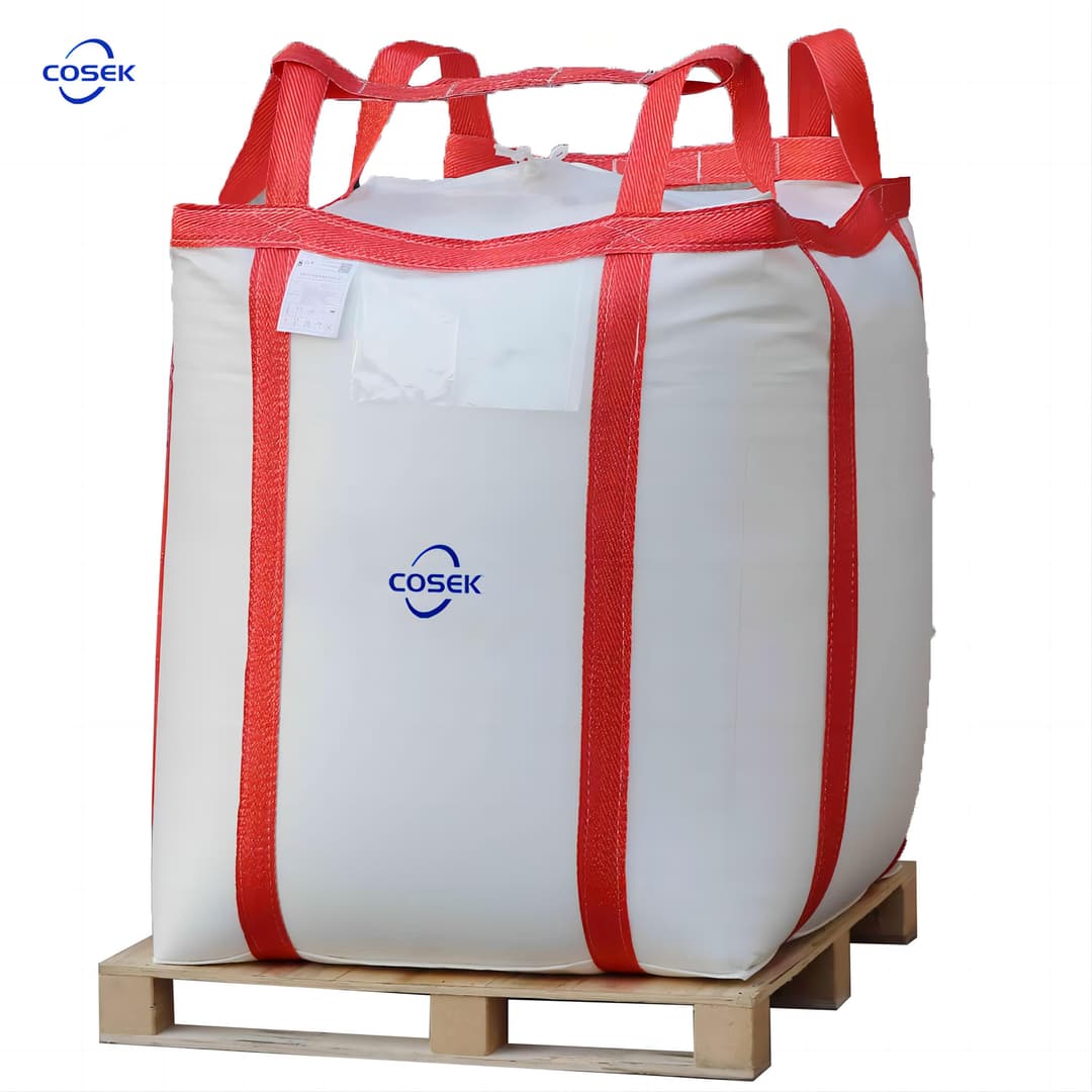 COSEK white and red color scheme food grade ton bag rice flour/seasoning/additive sterile packaging
