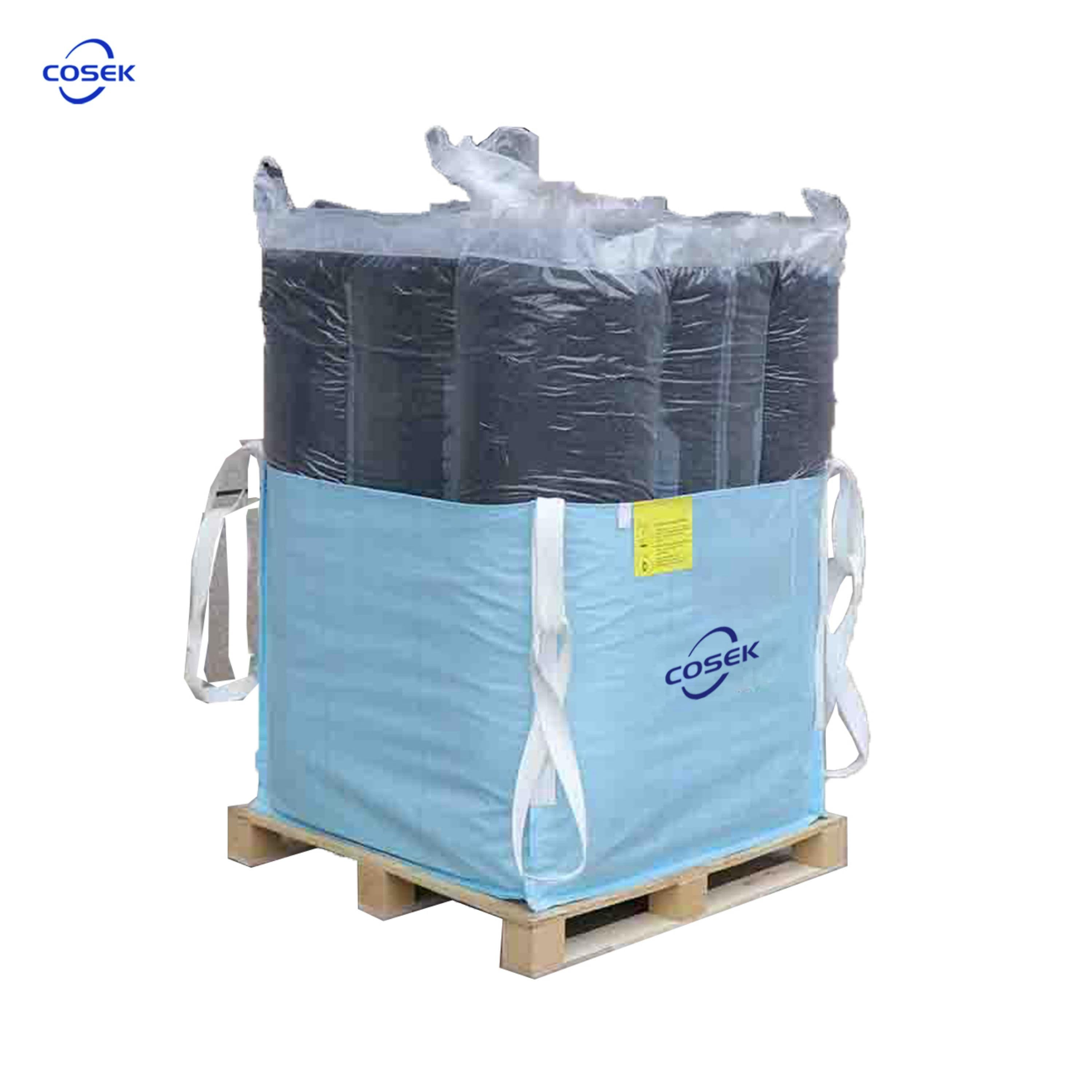 COSEK blue anti-static ton bag with built-in breathable window explosion-proof container bag for electronic industry