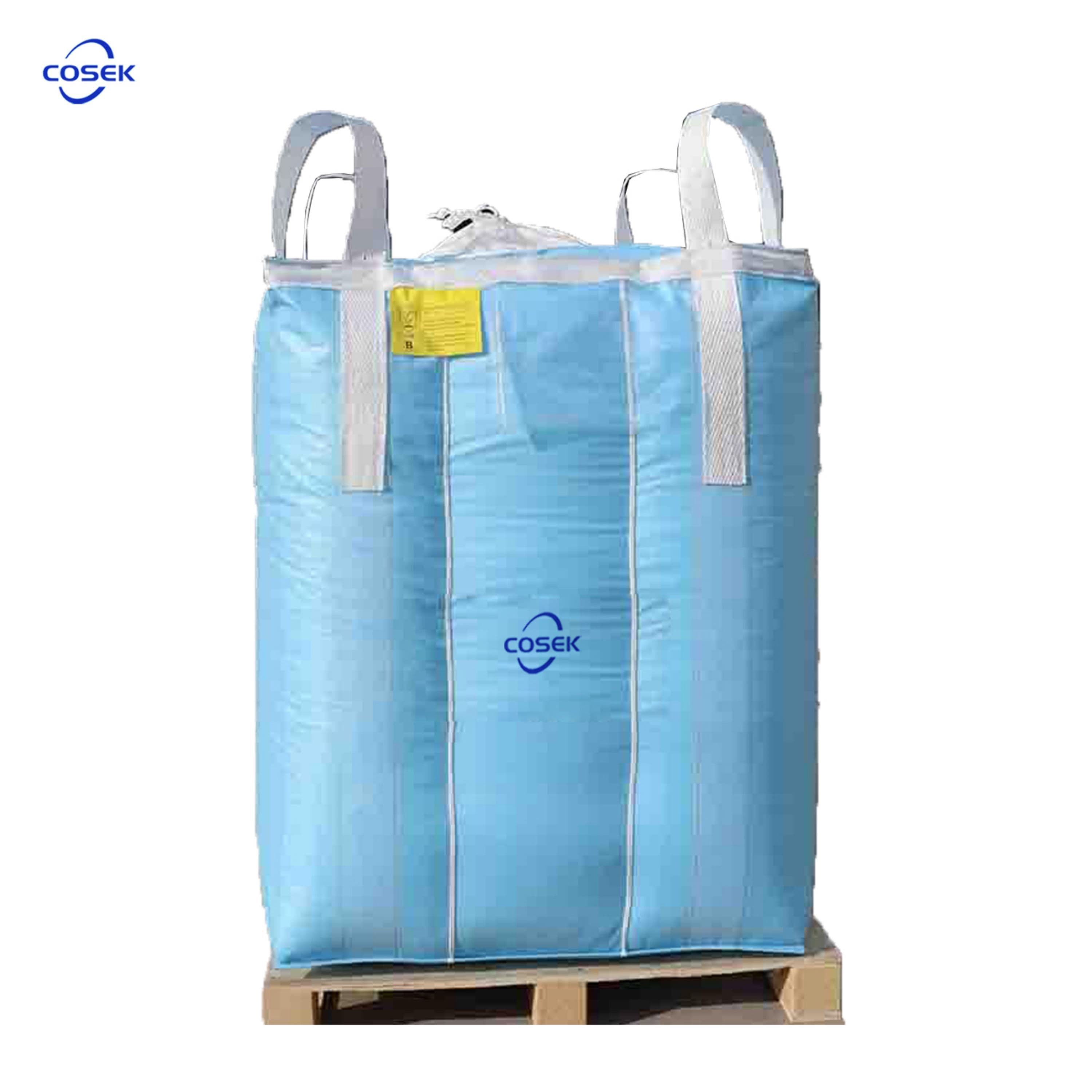 COSEK Light Blue Food Grade Ton Bag Visible Content Design Edible Sugar/Flour/Grain Container Bag