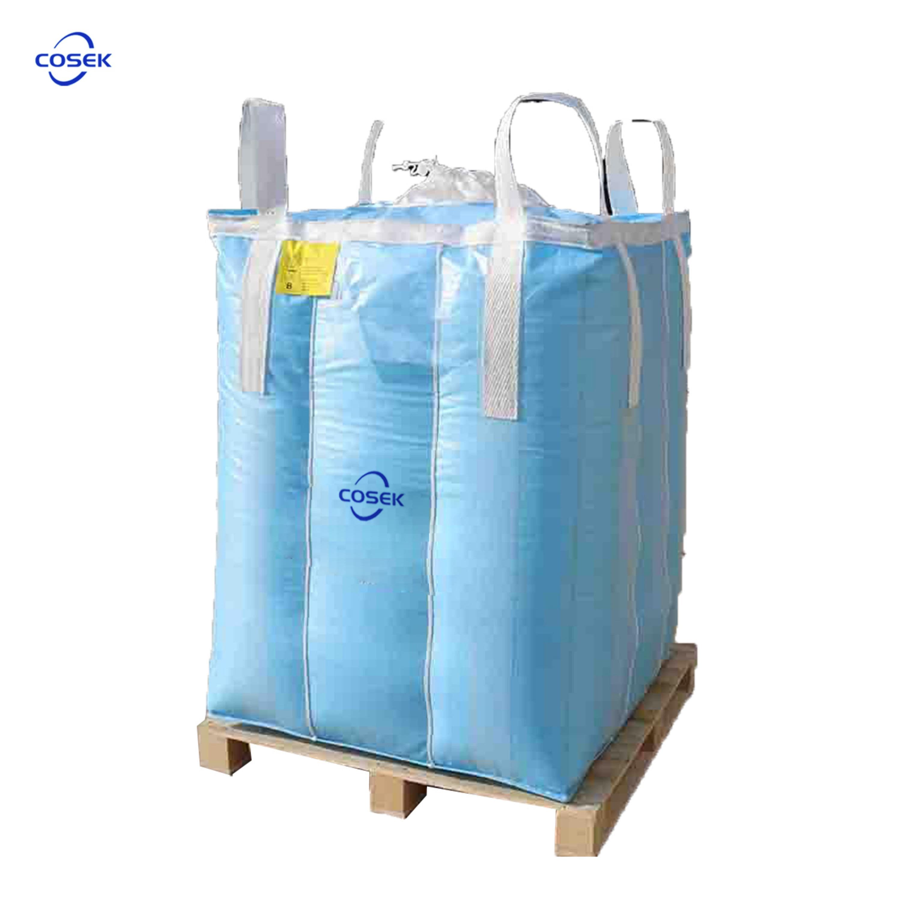 COSEK Light Blue Food Grade Ton Bag Visible Content Design Edible Sugar/Flour/Grain Container Bag
