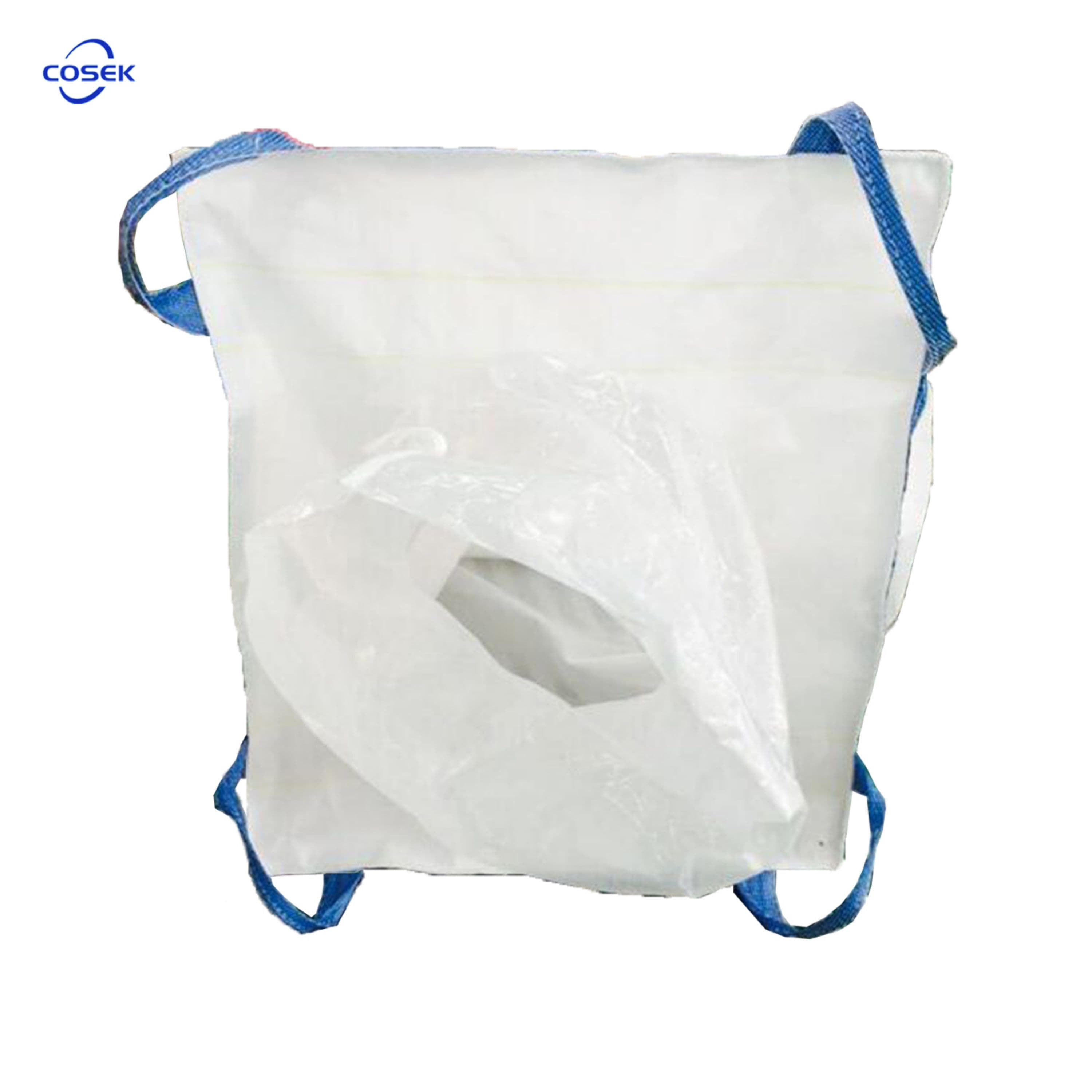 أبيض شهادة الأمم المتحدة البضائع الخطرة طن كيس المواد الكيميائية / نقل النفايات الخطرة حاوية حقيبة