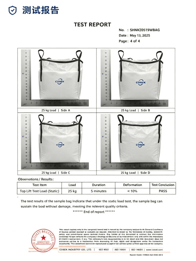 Quality inspection report placeholder