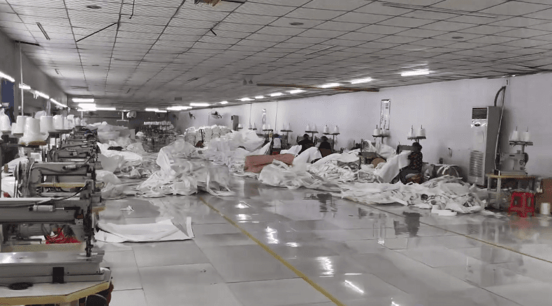 Industrial warehouse packaging area